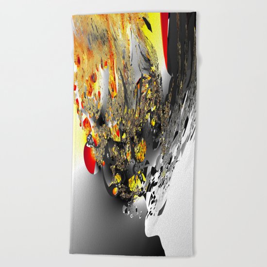 world rubish mountain Beach Towel