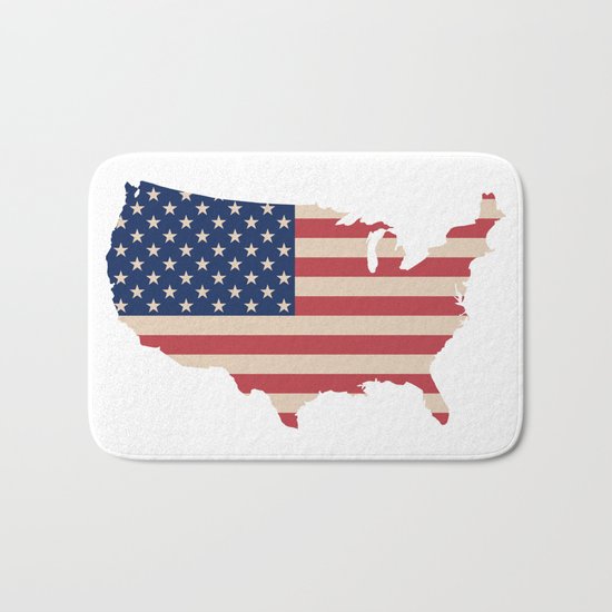 United States of America Map Bath Mat