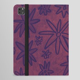 Abstract Flowers in Cherry iPad Folio Case