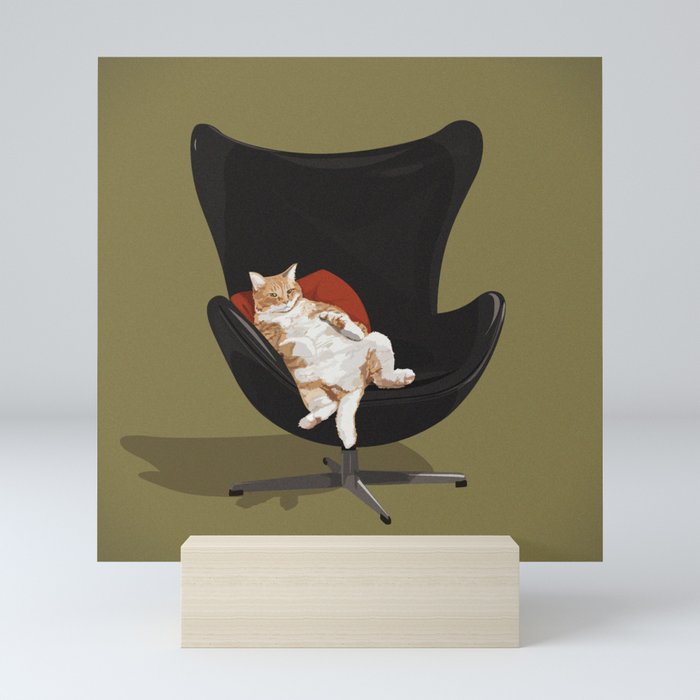 Cats on Chairs collection - ⋕1 Mini Art Print