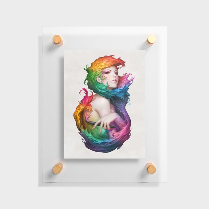 Angel of Colors Floating Acrylic Print