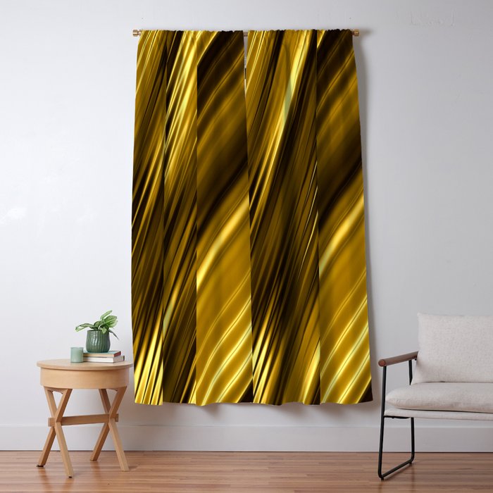 Gold Drapes Blackout Curtain By Artisimo Society6