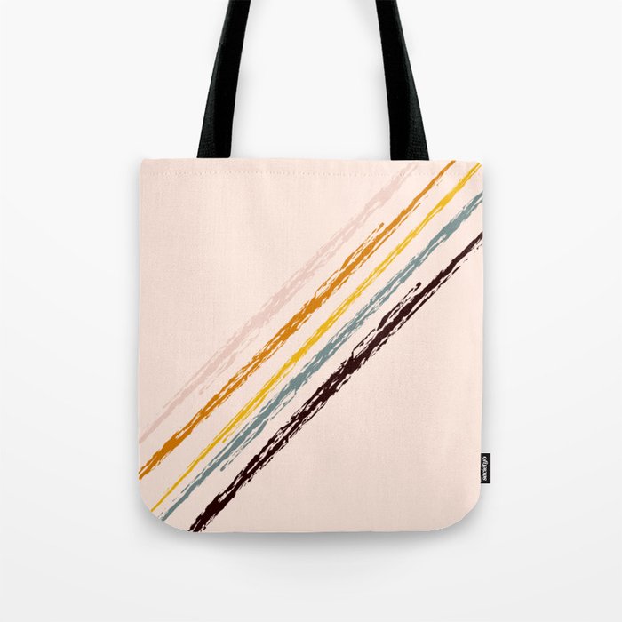 Ayone - Colourful Retro Crayon Stripes Art Pattern  Tote Bag