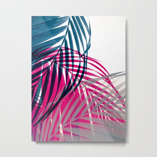 Trichromy Palms Metal Print