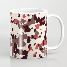 Borwn, Red and White Camouflage Mug