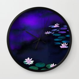 Water Lilies Wall Clock