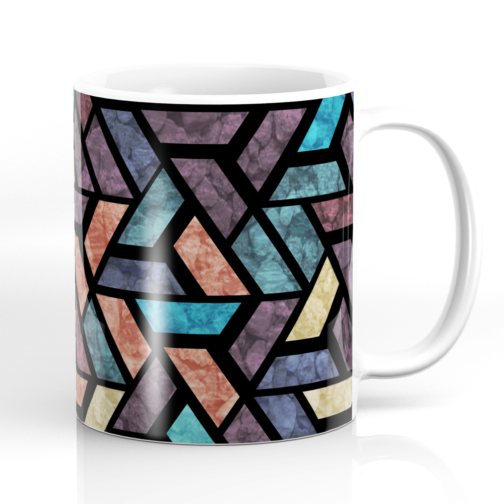 Seamless Colorful Geometric Pattern XV Mug by kapstech