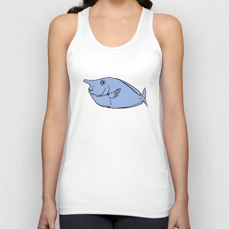 Unicorn Fish Illustration Unisex Tank Top By Stephaniepeters