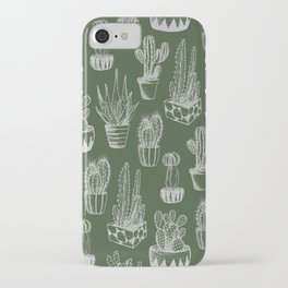 Cactus Pattern Green iPhone Case