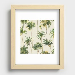 Watercolor Palm Trees Recessed Framed Print