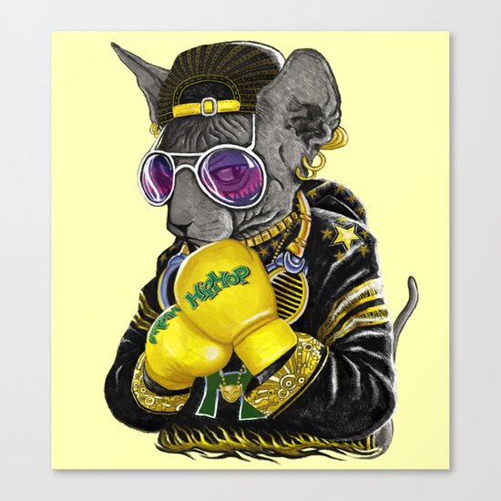 Boxing Cat 3 Canvas Print