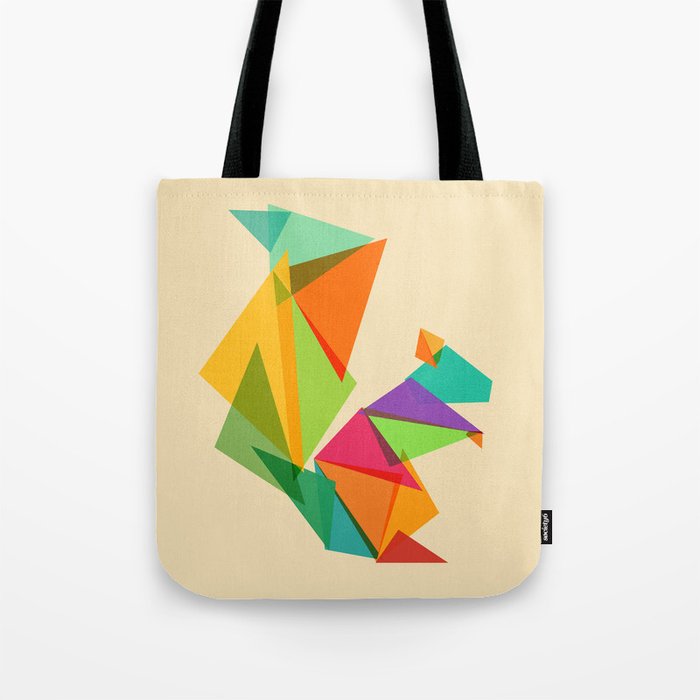 Fractal geometric Squirrel Tote Bag