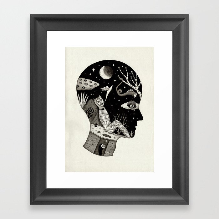 Distorted Recollection of a Dream About Death Framed Art Print