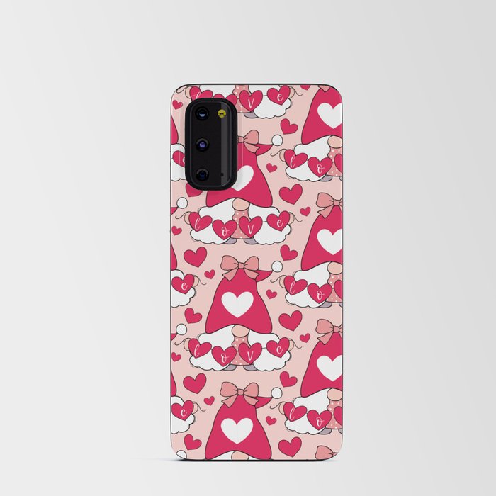 Cute Valentines Day Heart Gnome Lover Android Card Case