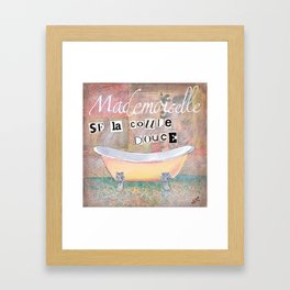 Mademoiselle se la coule douce Framed Art Print