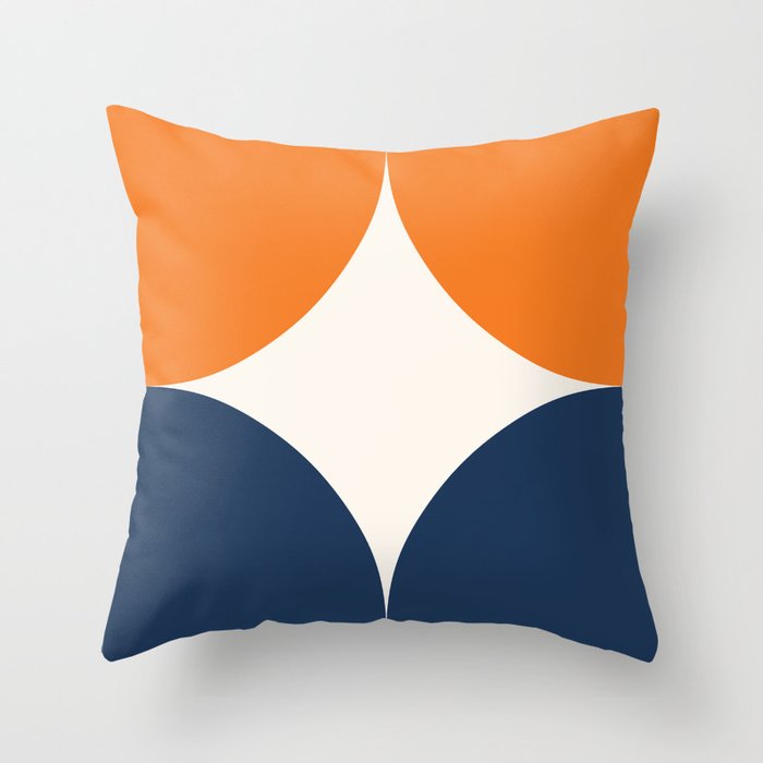 Navy blue and hotsell burnt orange throw pillows