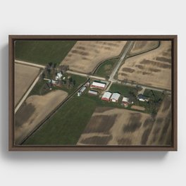 Farm from Above Framed Canvas
