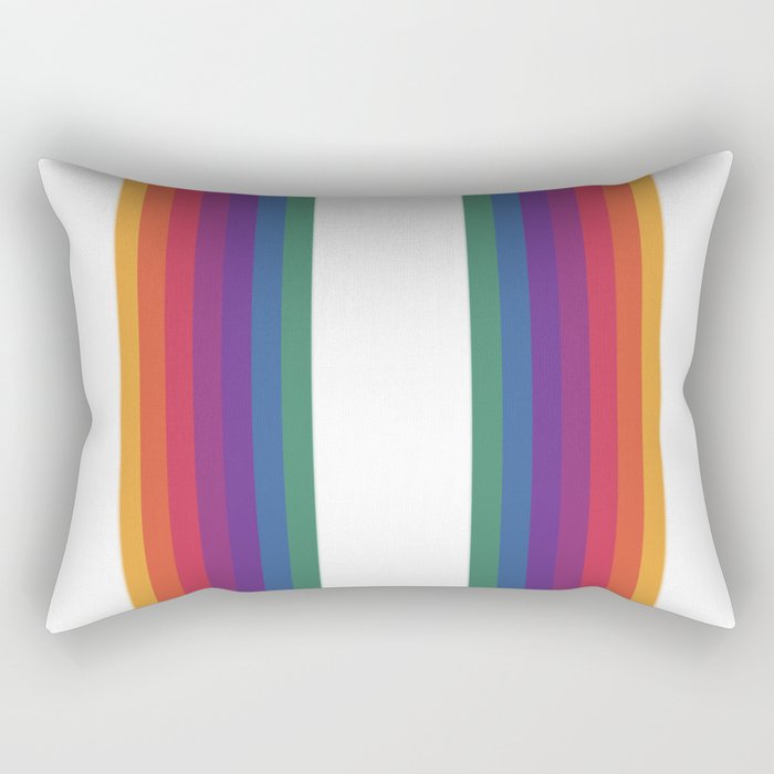 Retro Rainbow Rectangular Pillow