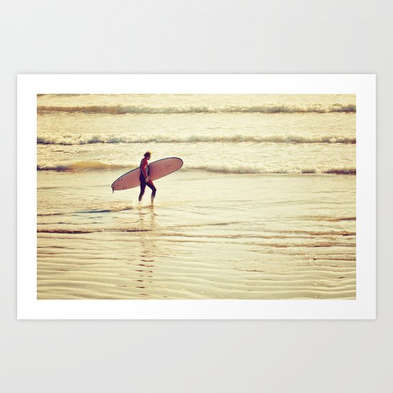 Golden Surf Art Print