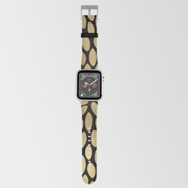 Floral Bloom Black and Gold Apple Watch Band