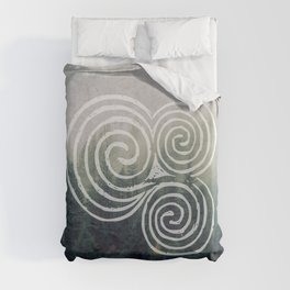 Celtic Triskelion | Newgrange Triple Spiral Artwork Duvet Cover