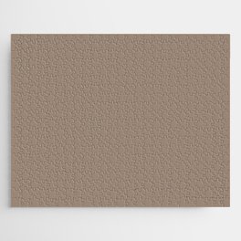 Warm Dusky Mid-tone Brown Solid Color Earth-tone Pairs Pantone Affogat 17-1318 TCX Jigsaw Puzzle