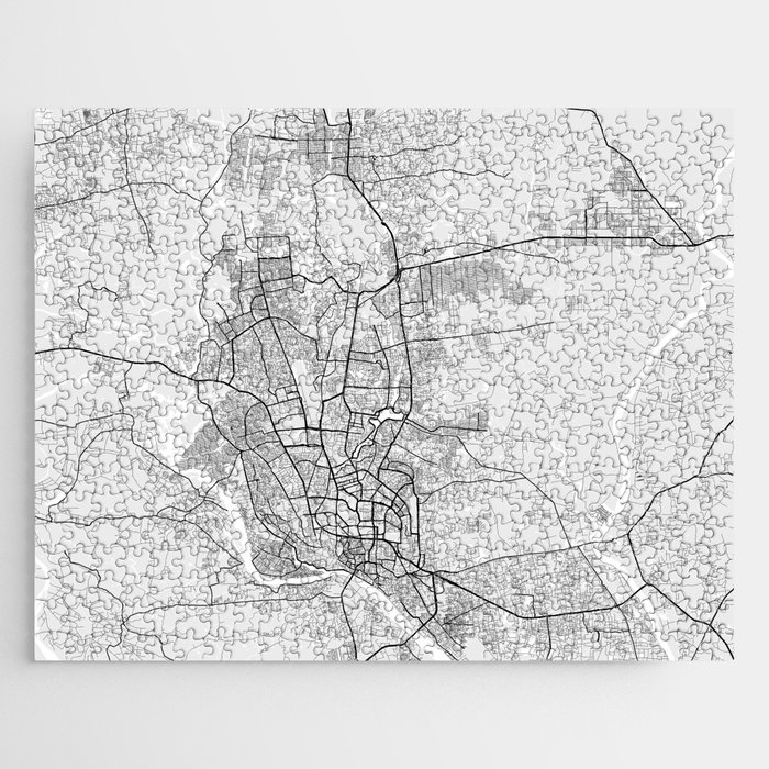 Dhaka City Map of Bangladesh - Light Jigsaw Puzzle