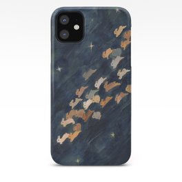 The moon, Venus and shooting star iPhone Case