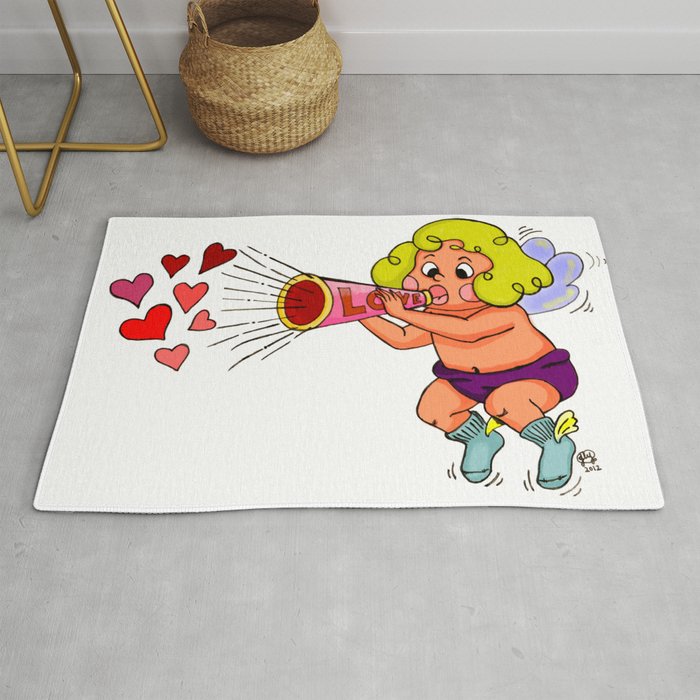 "LOVE - Loud & Clear { Boy Cupid }" by Jesse Young ILLO Rug