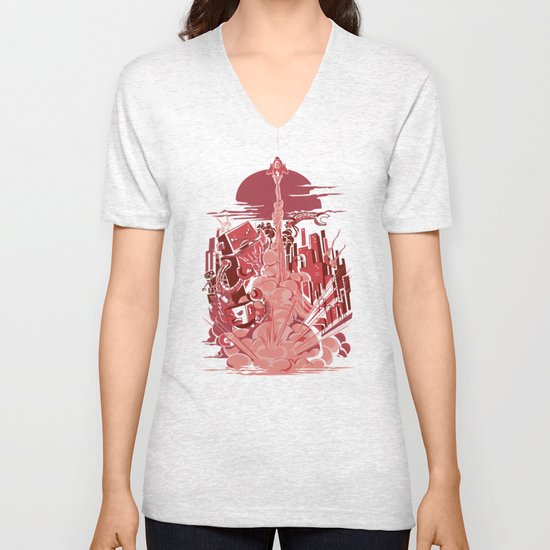 Smash! Zap!! Zoom!!! Unisex V-Neck