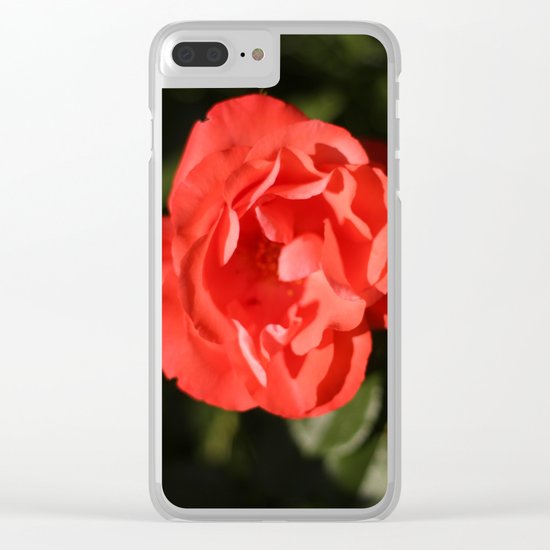 Rose - Red Clear iPhone Case