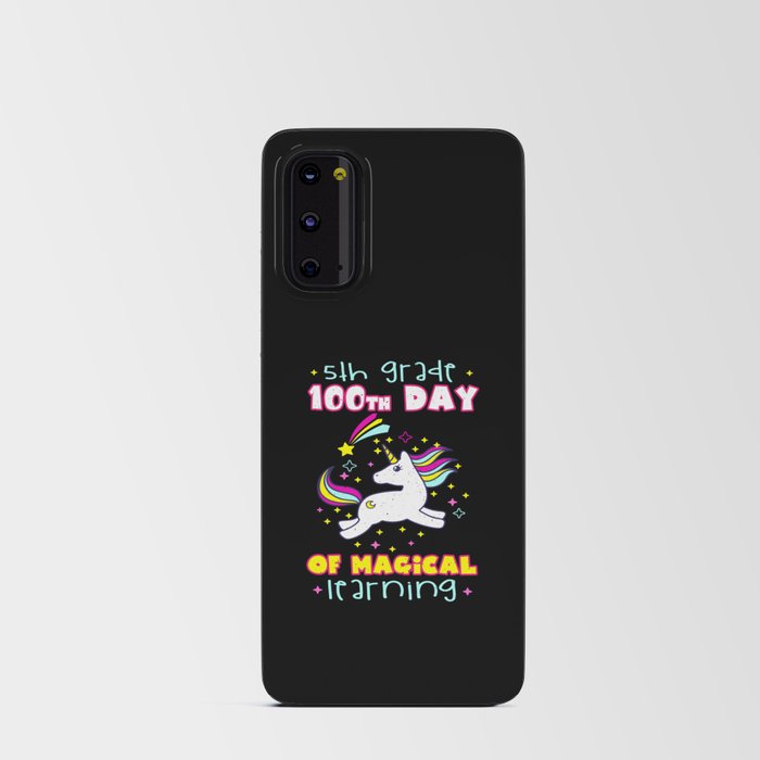 Days Of School 100th Day 100 Magical 5th Grader Android Card Case