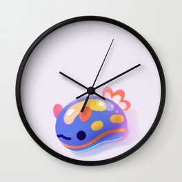 Jelly bean sea slug - dark Wall Clock