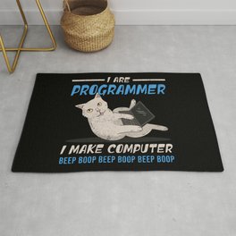 I Are Programmer I Make Computer Beep Boop Gift Rug