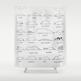 Moody Animals Pattern Shower Curtain