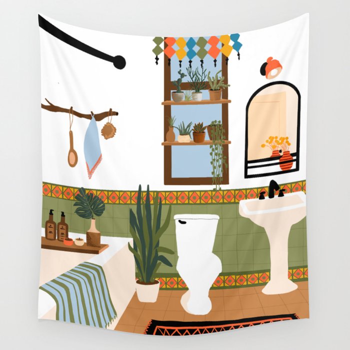 Bathroom tapestry online