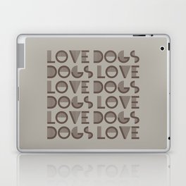 Love Dogs - Pussywillow gray neutral colors modern abstract illustration  Laptop Skin