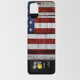 Vintage Old American Flag From Dark Android Card Case