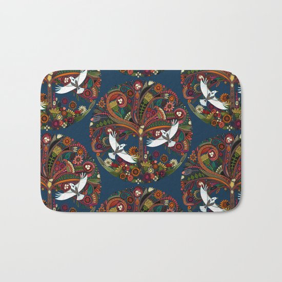 tree of life blue Bath Mat