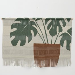 Monstera in Brown Pot Wall Hanging