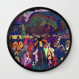 Wassily Kandinsky "Colorful life" (1907) Wall Clock
