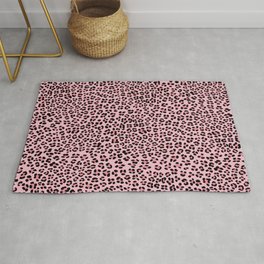 Pink Leopard Spots Pattern Rug | Polkadot, Cheetah, Graphicdesign, Minimalist, Leopard, Spot, Spots, Pink, Modern, Pattern 