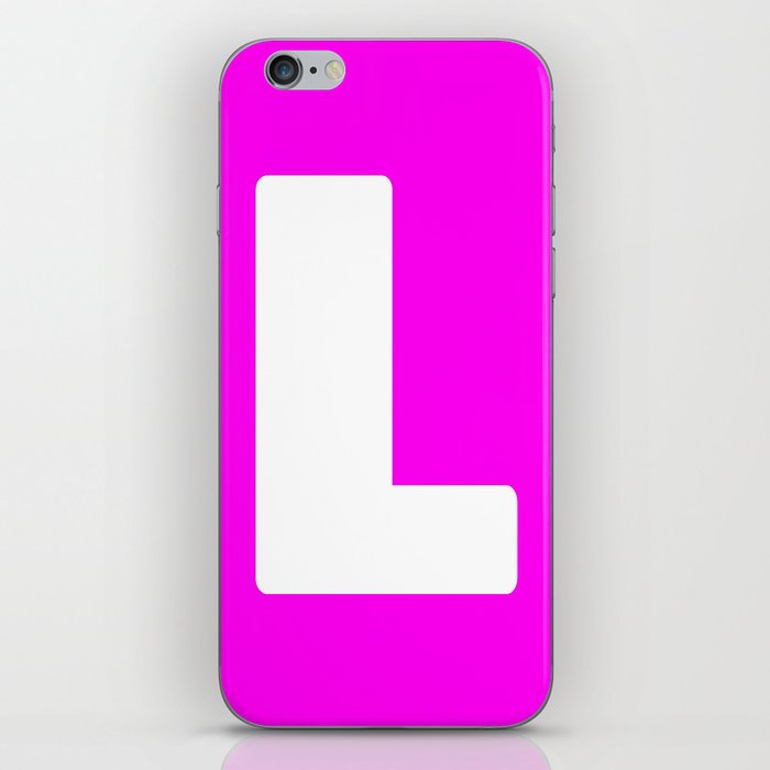 L (White & Magenta Letter) iPhone Skin