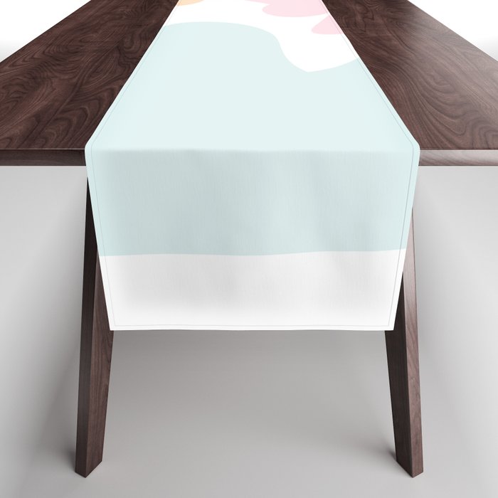 23  Abstract Shapes Pastel Background 220729 Valourine Design Table Runner