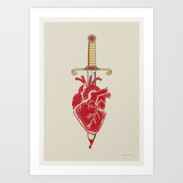 Sword and Heart Art Print | Chamadoira, Digitaldrawing, Oldschool, Oldschoolstyle, Sword, Digital, Sword Heart, Heart, Drawing 