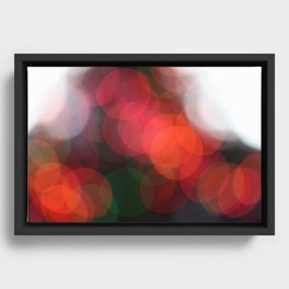 Christmas Lights Bokah  Framed Canvas