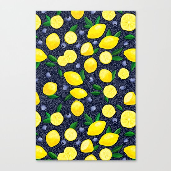 Lemon Blueberry Tart Canvas Print
