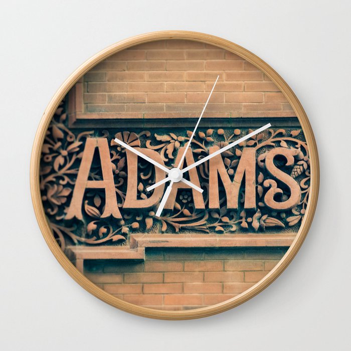 Adams St The Loop Chicago City Center Downtown Building Street Sign Wall Clock