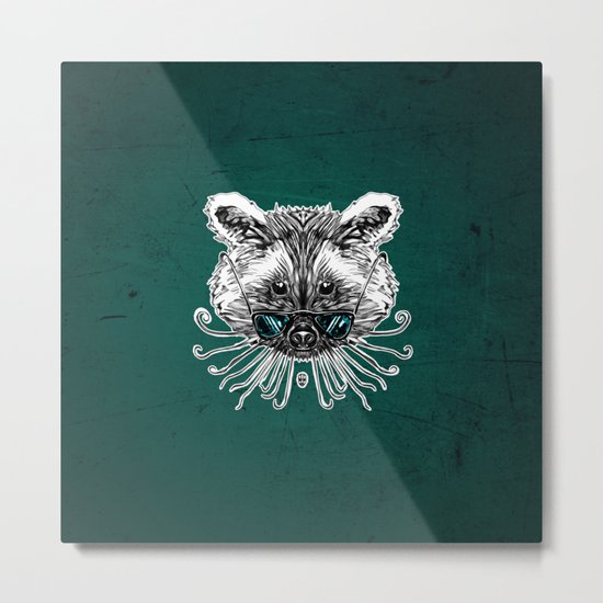 Cool Raccoon Metal Print