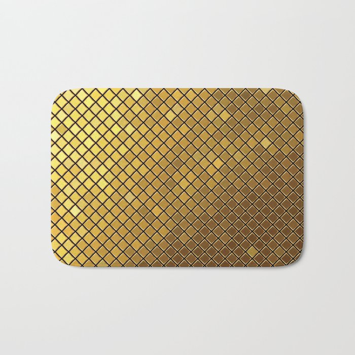 Luxury gold mosaic background - beautiful home decor illustration pattern Bath Mat